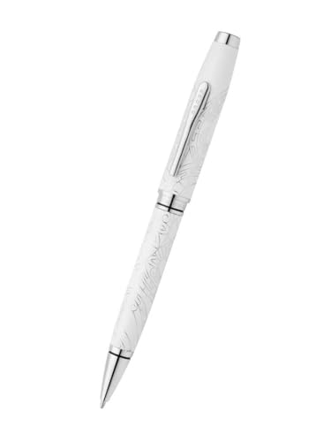 Image of Cross Coventry Zodiac Year of the Snake Pearl White Lacquer with Chrome Appointments Refillable Ballpoint Pen - Medium Point, Black Ink, Luxury Gift Box