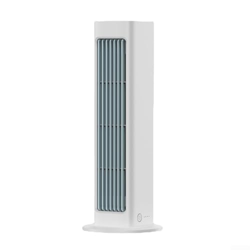 Yhenlovtt Ventilador remoto Com Air sin aspas con acondicionador de oficina, 3 ajustes de velocidad, modo de barrido de viento automático para control del hogar, torre de aplicación de cocina (blanco)