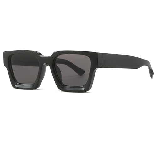 Lunettes de soleil vintage carrées finitions punk rétro pour femmes et hommes