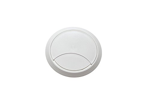 Preisvergleich Produktbild Kabeldurchlass 80 mm für Arbeitsplatten Kunststoff weiß 2-teilig Kabeldurchbruch verschließbar