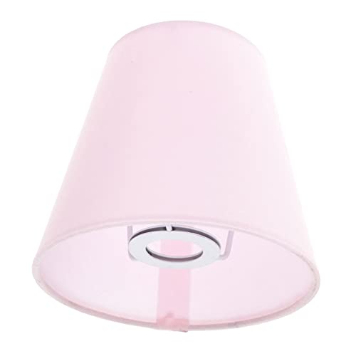 Garneck Rosa Lampenschirm Für Tischlampe E14 – Vintage Stoff Lampenabdeckung - Ideal Als Ersatz Für Kronleuchter Und Stehleuchten - Größe 14 x 14 x 13 Cm Stilvoller Look Jeden