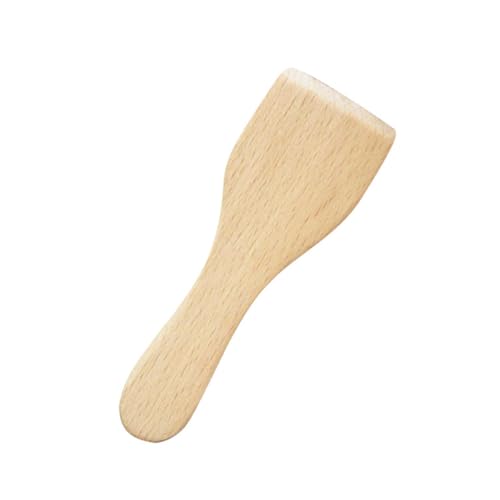 Cabilock 4 Piezas Espátulas de Haya Pequeñas para Mantequilla de Unidades Utensilios de Cocina de Madera Natural Resistentes Antiadherentes Seguras para Sartenes y Superficies Delicadas