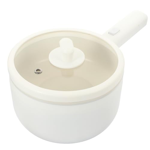 Angoily Mini Electric Pot Smokeless Skillet Cooker Pot 2l Noodle Pot for Student Dorm Non-stick Coating Us Plug