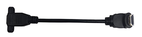 Cerrxian 15Cm 6Inch High Speed Hdmi 2.0 Down Angle Hdmi Male To Female Extension Cable With Screw Hole Panel Mount Support 4K 60Hz Resolution For Blu Ray Player, 3D Tv, Roku, Xbox360 (Black) (D) #TOP2