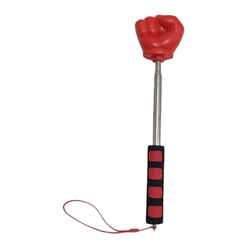 Bothyi Telescopic Teacher Pointer Mini Hand Teaching Pointers Extendable Hand Pointer for Presentation, Red Fist