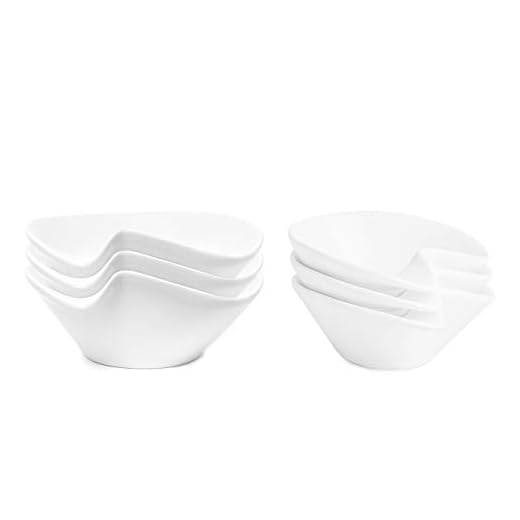 THE CHEF COLLECTION – 6 x Bowl pequeño, Colección Wonder, Cuenco Porcelana Blanca, Bowl Salsa, Aperitivo. 12x10,7x4,5 cm