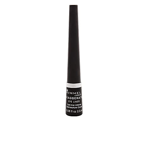 Rimmel London Exaggerate Liquid Eyeliner, 001-100% Black,2.5 ml