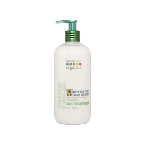 Nature's Baby Conditioner & Detangler - Formulated Specifically for Problem and Sensitive Skin - Tear Free - No Sulfate or Artificial Fragrances - Coconut Pineapple, 16 oz