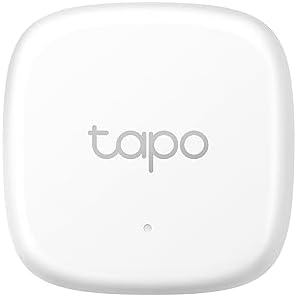 TP-Link Tapo Smart Temperature and Humidity Sensor T310, White, Requires Tapo Hub, High-Accuracy Swiss-Made Sensor, Real-Time Notifications, Free Data Storage, Long-Lasting Performance