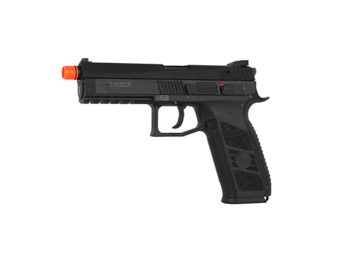 ASG CZ P-09 Airsoft Pistol with Outer Barrel Threading, FDE, Realistic Blowback, 25 Rounds Airsoft...