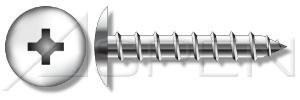 2000pcs #14 X 2-1/2", Self-Tapping Screws, Type A, Truss Head, Phillips Drive, 304 Stainless Steel 18-8, in USA