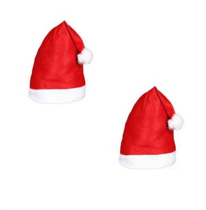 Santa Magix Weihnachtsmütze 2er Set – Nikolausmützen rot mit...