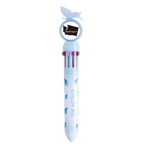 Stylo à bille rétractable multicolore fournitures scolaires United States Map