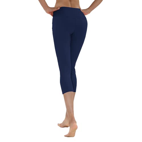 Private Island Women UPF50+ Capri Leggings Rash Guard Side Pockets Pants Beach Swimsuit Bathing Swim Bottom (RM7PP-NP)3