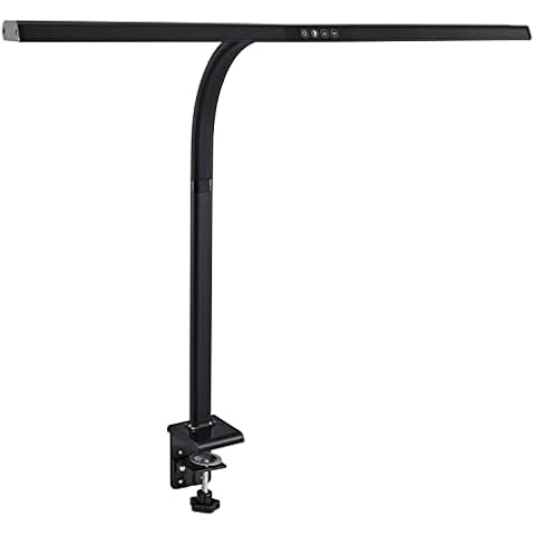 PHIVE LED Desk Lamp, Architect Clamp Task Table Lamp, 20W Super Bright Extra Wide Area Drafting Work Light, 4 Color Modes, 5 Brightness Levels - Great for Workbench, Office, Studio, Reading, Monitor Cover