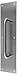 Don-Jo 7117 Stainless Steel Pull Plate with 3/4" Round Pull, Satin Stainless Steel Finish, 4" Width x 16" Height