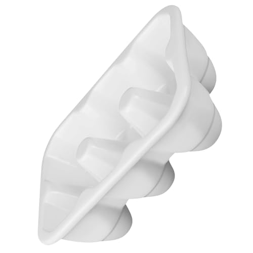 NUSITOU Bandeja de Huevos de Cerámica en Color Blanco 6 Rejillas, Organizador para Refrigerador y Cocina, Caja para Almacenar Huevos Segura y Práctica Hogar