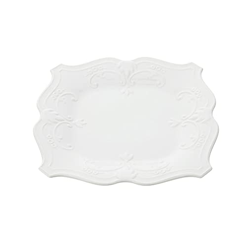 ELCOM HERVIT Plato rectangular de porcelana dux con decoración 20x20 cm