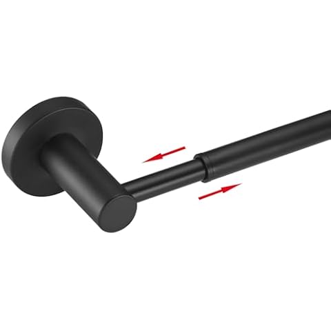 BESy Adjustable Matte Black Towel Rail Cover