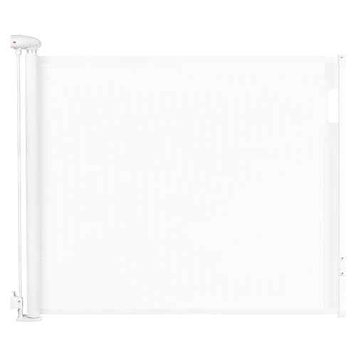Cancelletto Retrattile per Bambini, Cancelletto Estensibile Cancello per Cani a Rete, 0-180cm Cancello di Sicurezza per Bambini per Scale, Interni, Esterni, Porte e Corridoi