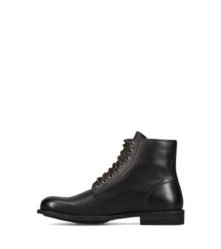 Image of Frye Tyler Lace Up Boots for Men Crafted from Soft Vintage Leather with Blake Construction, Burnished Toe and Heel, and Rubber Inserts on Leather Soles - 5 inch Shaft Height