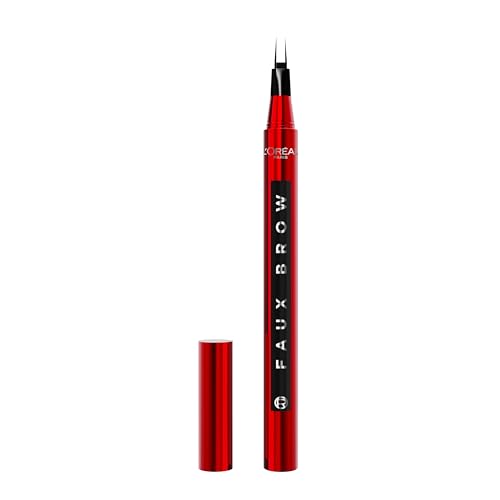 L'Oréal Paris Infallible Faux Brow Rotulador de cejas SOFT BLACK. Rotulador de cejas preciso con cepillo de doble punta resistente al agua, al sudor y al calor.1 ml