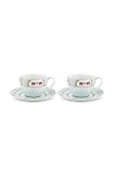 Pip Studio Tasse & Untertasse Blushing Birds | Weiss 2er Set