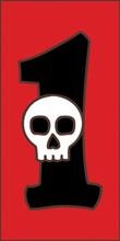 3" x 6" Ceramic Tile Address House Number Red Day of The Dead Dias de Los Muertos #1 ONE