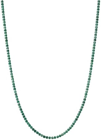 Miansai Kato Agate Necklace, Sterling Silver | Green 22"