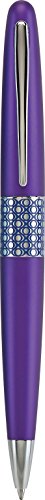 Image of Pilot MR Retro Pop Collection Ball Point Pen, Purple Barrel with Ellipse Accent, Medium Point, Black Ink (91424)