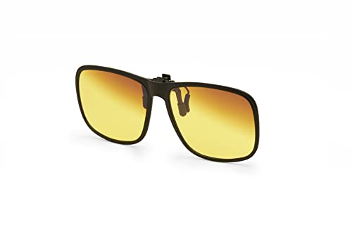 Image of NIGHTBIRDS Clip-on Night Driving Glasses - NightFlyer CL Matte Black with Dual-Zone Anti-Glare Lens Technology for Men, Women, One-Size