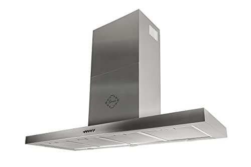 GURARI Wandhaube GCH F 118 120 IS, Dunstabzugshaube 120 cm, 1000m³/h, 3 Stufen, Abzugshaube,Edelstahl Haube,Ablufthaube,Umlufthaube,LED Beleuchtung