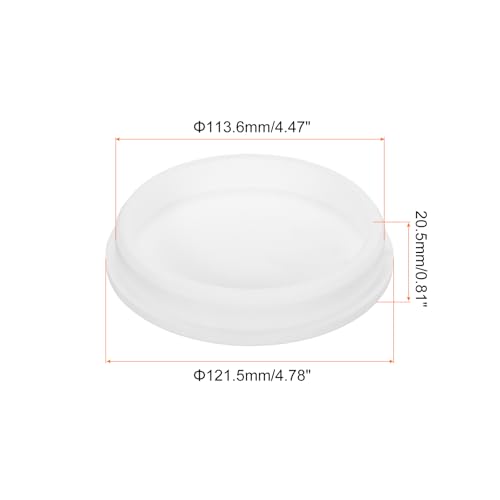 Image of MECCANIXITY High Temp Silicone Plug Mount Dia 113.6mm /4.47 Inch T Shaped Rubber Stopper Hole Plugs for Powder Coating Plating Waterproof Sealing Plugs White Pack of 1