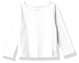 The Children's Place baby girls And Toddler Long Sleeve Basic Layering T-shirt T Shirt, White 2 Pack, 5T US