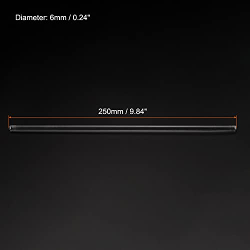 meccanixity 33 borosilicate glass stick 98434 length 6mm dia stir rod mixing tools with both ends round for lab kitchen science 3pcs