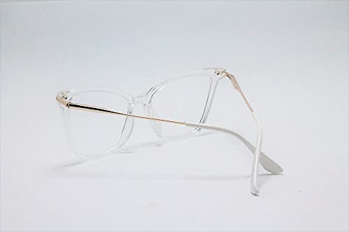 Óculos Armação Feminino Gatinho Com Lentes Sem Grau Ab-6815 Cor: Transparente
