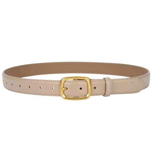Belts for women, Waist Belt Women's Waist Belts Alloy Pin Buckle Belts Casual And Versatile Vintage Leather Jeans Belt Adjustable(Light Khaki)