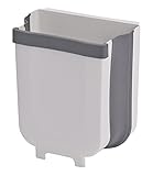 武田コーポレーション 【ゴミ箱・折りたたみ・扉に掛ける】 ホワイト/グレー 25.5×17.5×29cm 扉にかけられる折りたたみゴミ箱M TBK-M15