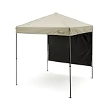 SOLO UP 【高遮光ブラックコーティング】ワンタッチタープテント ワンアクション タープ 紫外線カット+UVカット｜高耐水加工｜スチールフレーム強化[2.0m｜アイボリー｜サイドシート1枚付属]