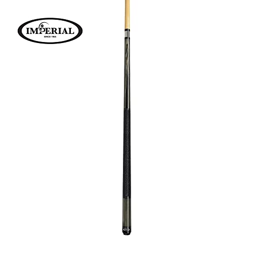 Imperial Traditional 2-Tone 58 Inch Maple 2-Piece Premium Billiard Cue Pool Stick, Grey, With Wrap #TOP2