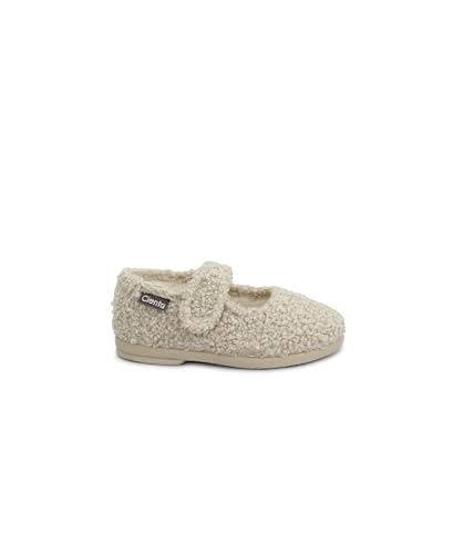 Chaussures fille beige Cienta 500034 ballerine teddy strap pointure 23 au 34