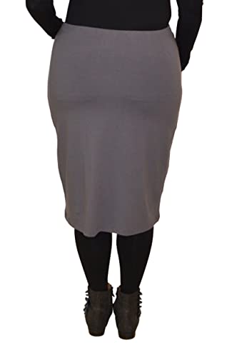 Kosher Casual Tube Skirt Knee Length Mid-Weight Viscose Spandex No Slit for Women3