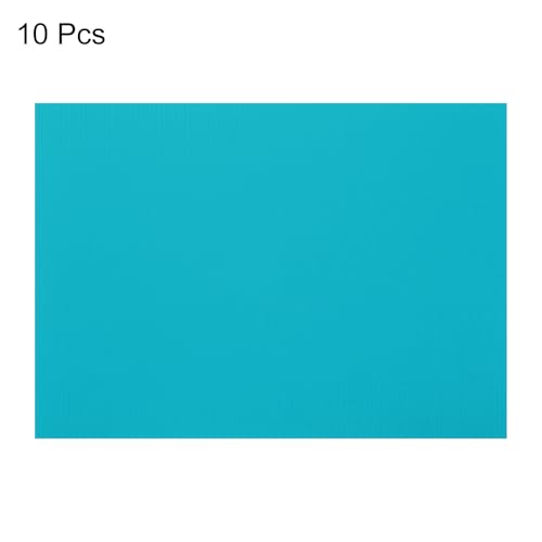 Image of uxcell 10pcs Corrugated Cardboard Paper Sheets,Lake Blue,14 inch x 10inch,for Craft and DIY Projects