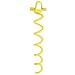 Sunnydaze 16-Inch Spiral Ground Anchor with Folding Ring - Outdoor Heavy Duty Yellow Powder-Coated Steel Stake Screw - Yard Tie Out Spike for Dogs, Tents, Tarps, and Basketball Hoops