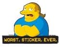 THE Simpsons Stickers WORST STICKER EVER (10 count)