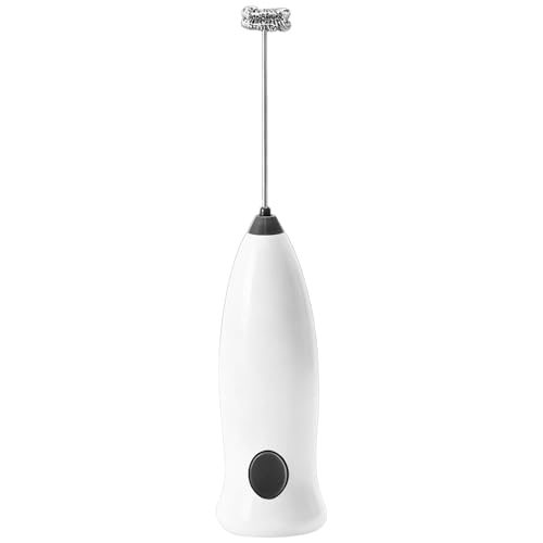 BOSREROY Máquina de espuma de leche: espumador de acero inoxidable, diseño compacto para uso en cocina