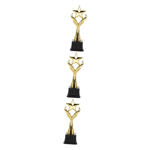 NUOBESTY 3 Pecas troféu decoração de casa party game decoração de futebol decoração estrela prêmio d