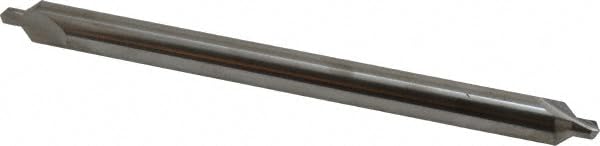 Hertel Combo Drill & Countersink, #5, Solid Carbide, 7/16" Body Diameter, 3/16" Point Diameter, 118° Angle, Bright Polished Finish, 6" OAL, Right Hand Cut
