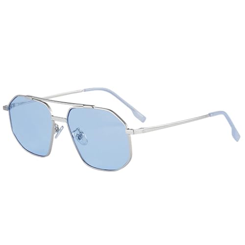 Lunettes de soleil rétro UV400 pour hommes femmes avec verres carrés dégradés