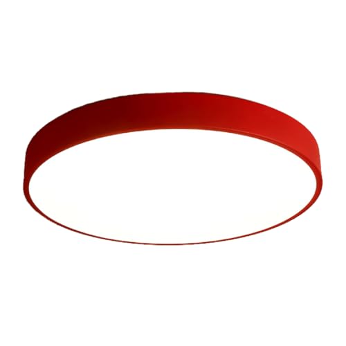 Image of MTNROO Red Stepless Dimming Ceiling Light Round 1.9in Ultra-Thin Flat Lamp